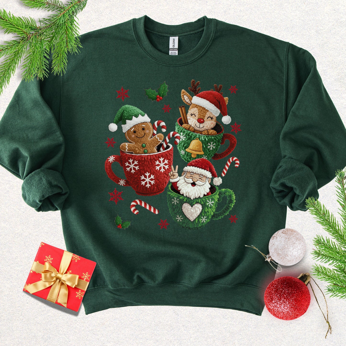 Faux Yarn Christmas Joy Sweatshirt