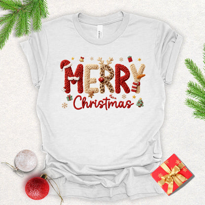 Faux Yarn Merry Christmas Tee