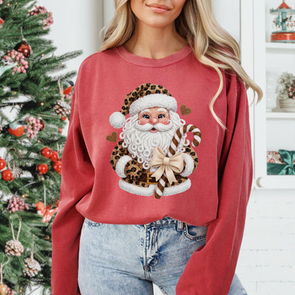 Faux Yarn Fancy Santa Lightweight Sweatshirt
