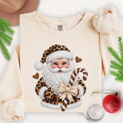 Faux Yarn Fancy Santa Lightweight Sweatshirt