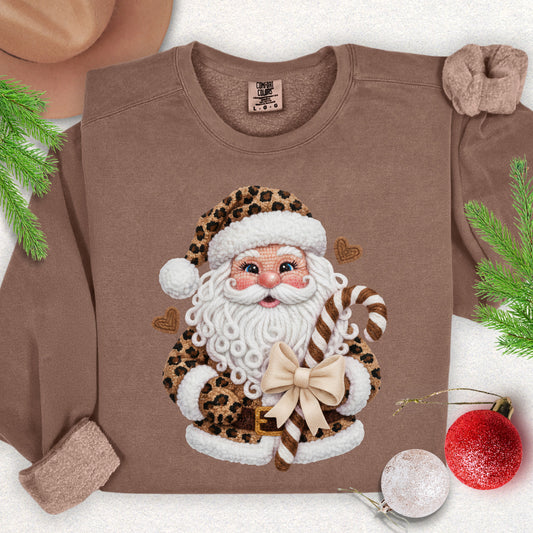 Faux Yarn Fancy Santa Lightweight Sweatshirt