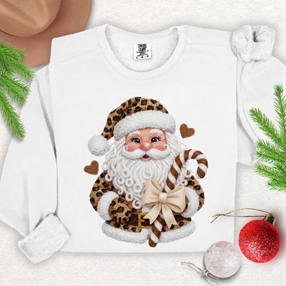 Faux Yarn Fancy Santa Lightweight Sweatshirt