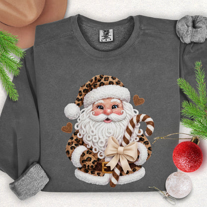 Faux Yarn Fancy Santa Lightweight Sweatshirt