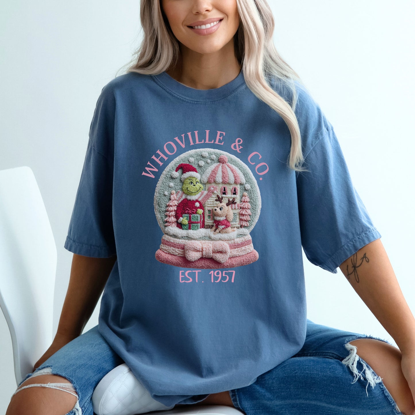 Faux Yarn Christmas Story Snowglobe Tee