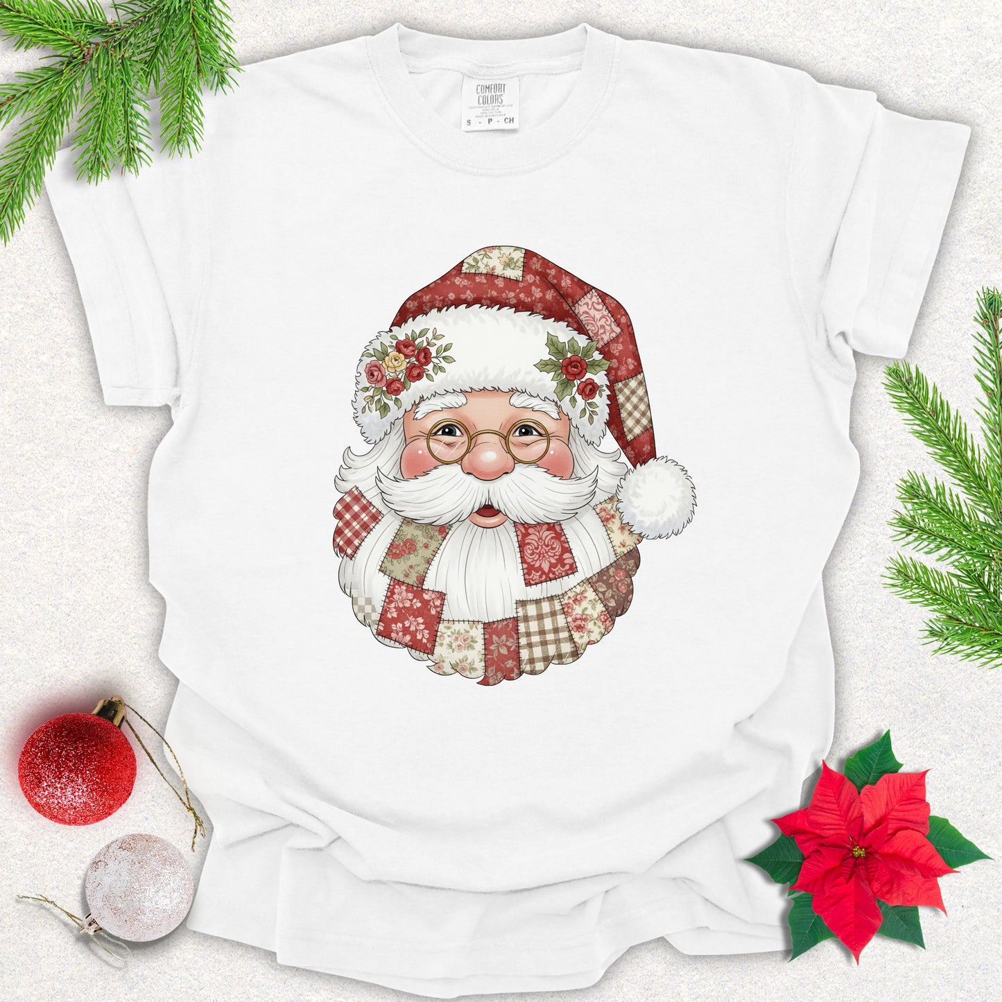 Faux Patch Santa Tee