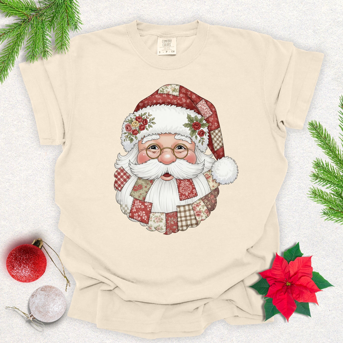 Faux Patch Santa Tee