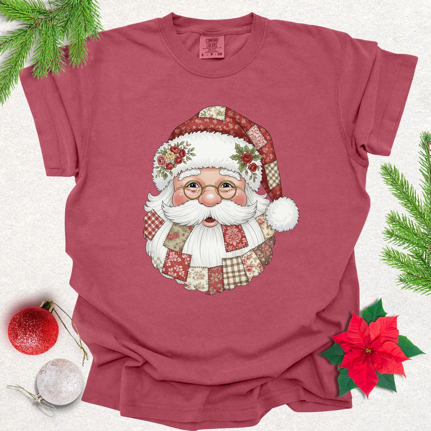 Faux Patch Santa Tee