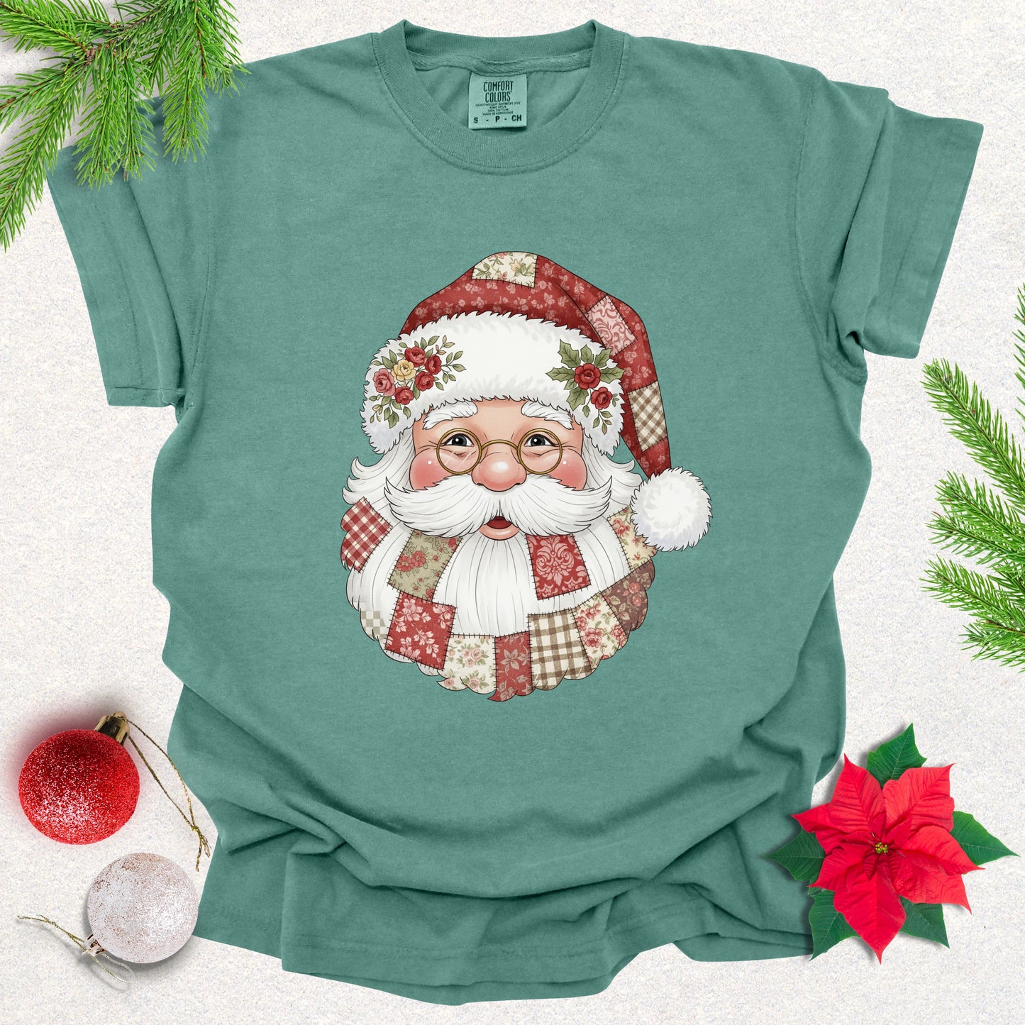 Faux Patch Santa Tee