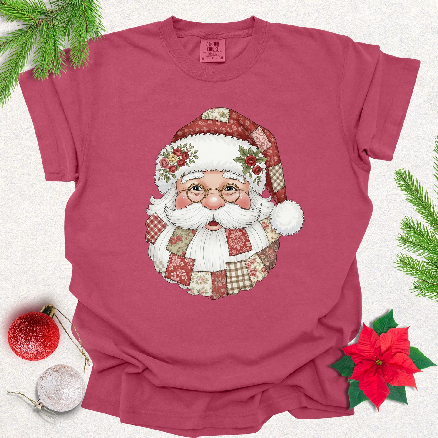 Faux Patch Santa Tee