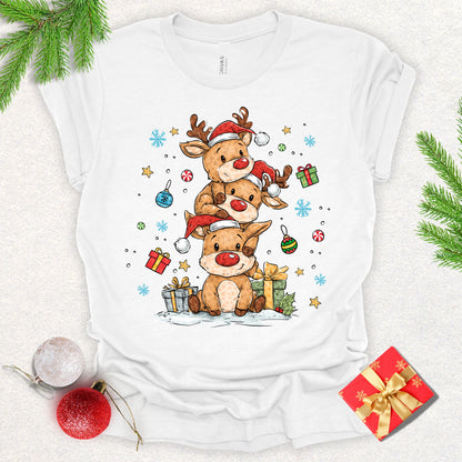 Christmas Reindeer Stack Tee