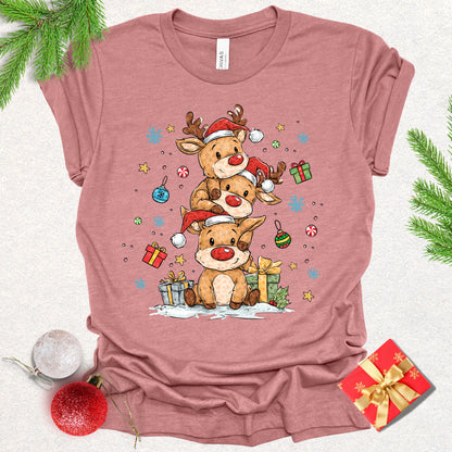 Christmas Reindeer Stack Tee