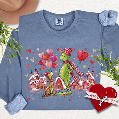 Soft Hearts Valentine Lightweight Sweatshirt