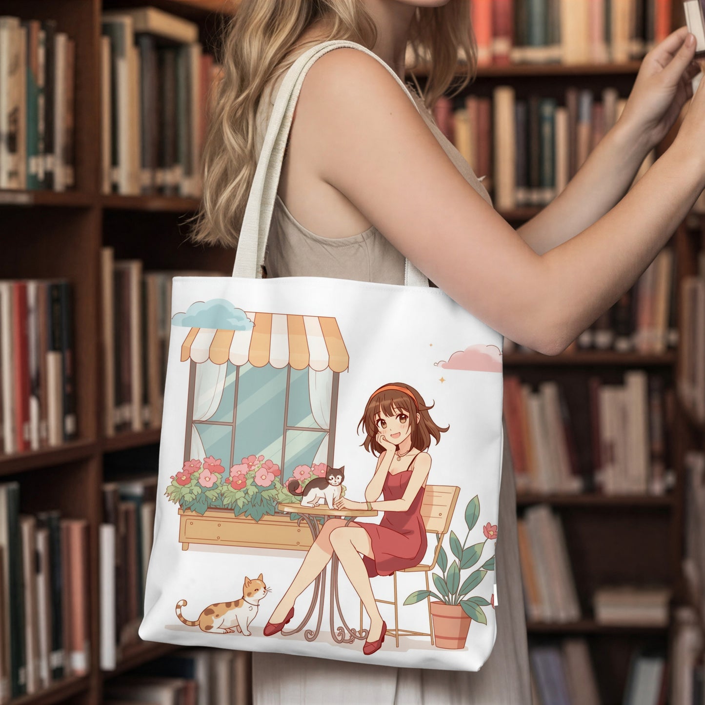 Cozy Cafe Tote Bag