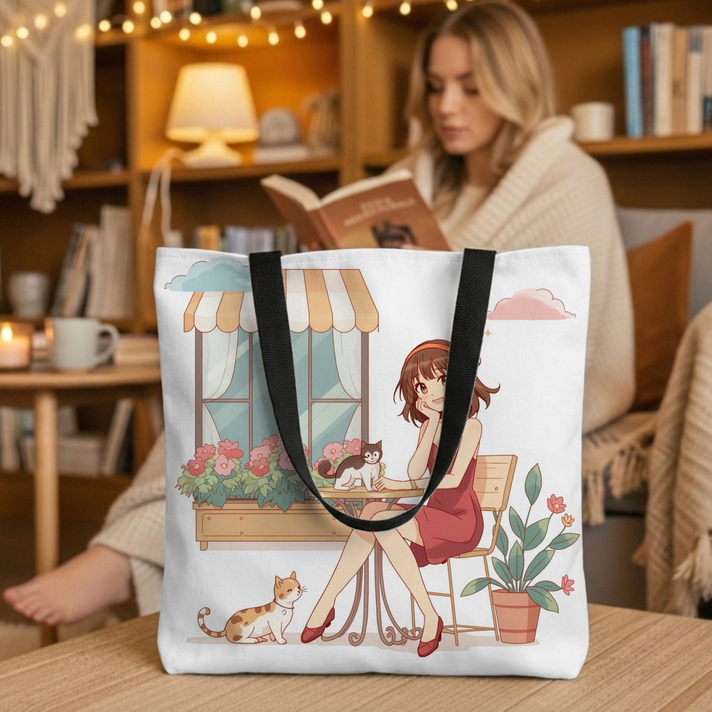 Cozy Cafe Tote Bag