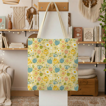 Rise and Shine Morning Motivation Tea Pot Tote Bag