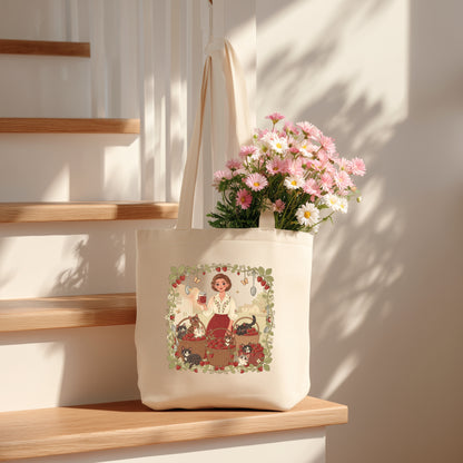 Strawberry Harvest Cotton Tote Bag