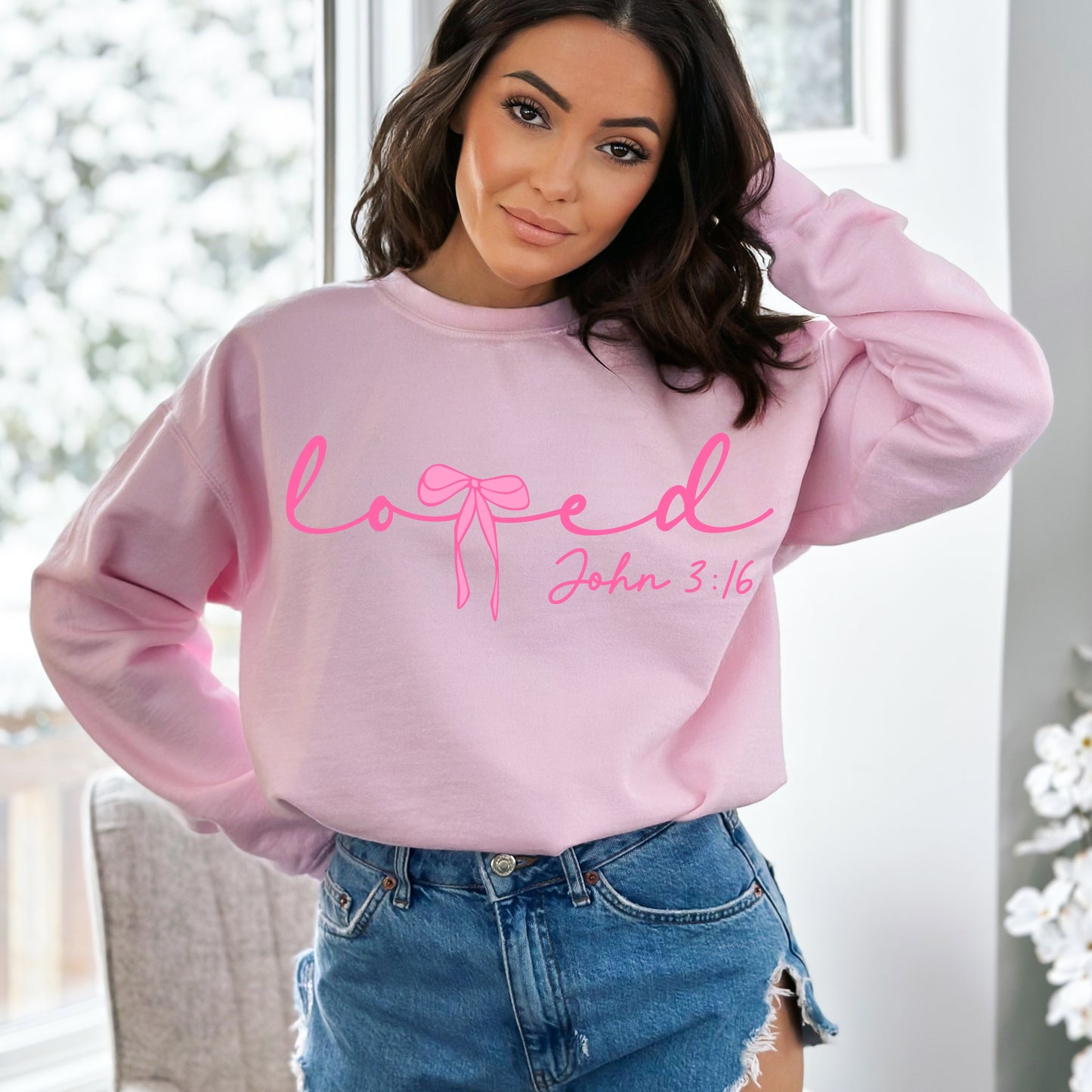 Loved John 3:16 Crewneck Sweatshirt