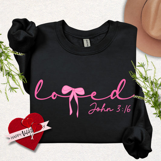 Loved John 3:16 Crewneck Sweatshirt