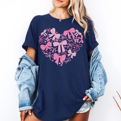 Pink Bows Heart Tee
