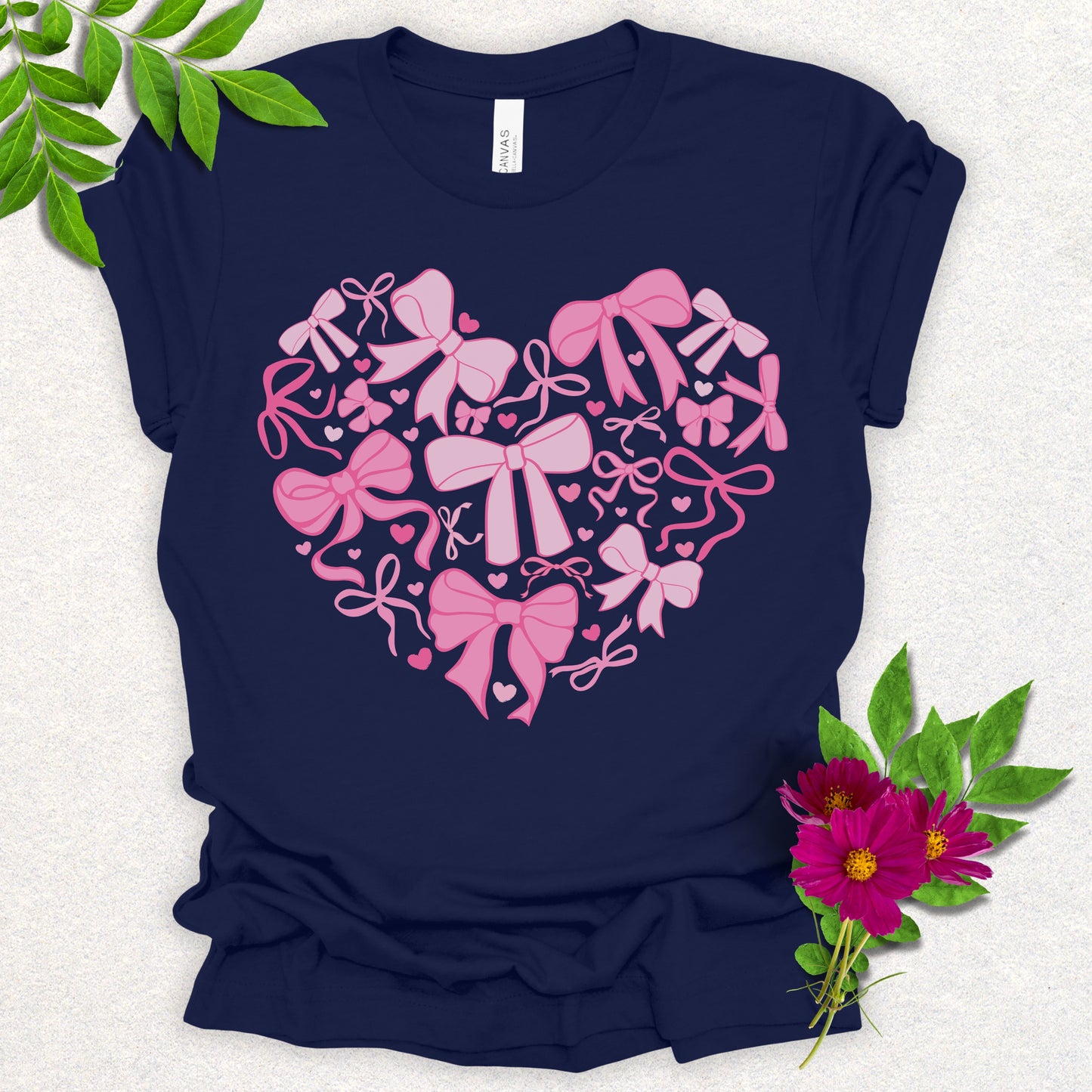 Pink Bows Heart Tee