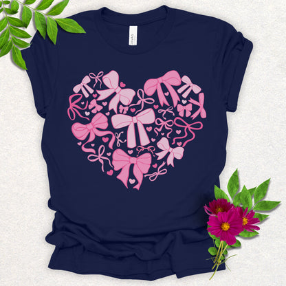 Pink Bows Heart Tee