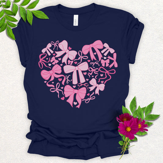 Pink Bows Heart Tee
