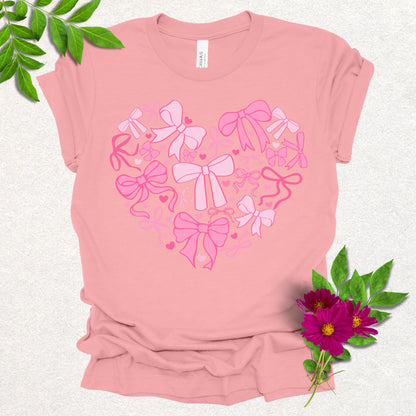 Pink Bows Heart Tee