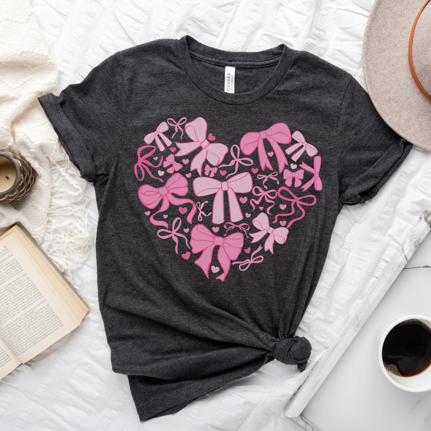Pink Bows Heart Tee