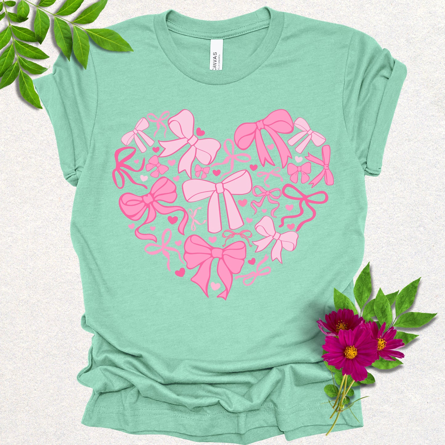 Pink Bows Heart Tee