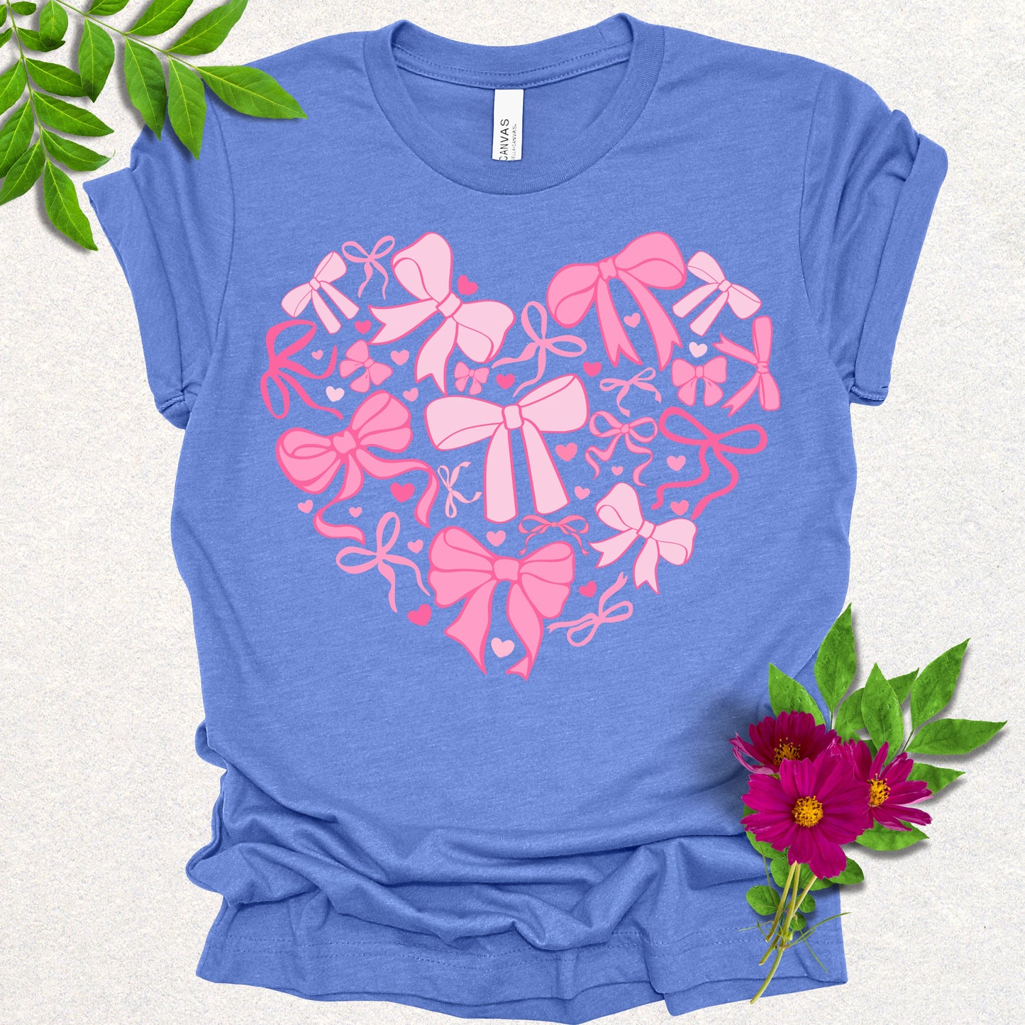 Pink Bows Heart Tee