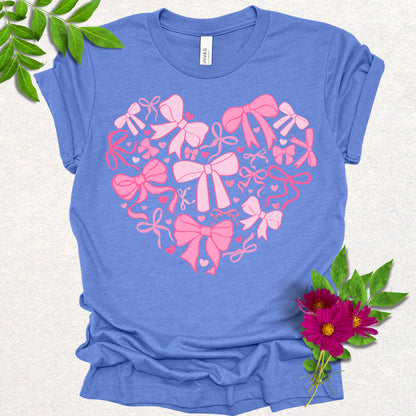 Pink Bows Heart Tee