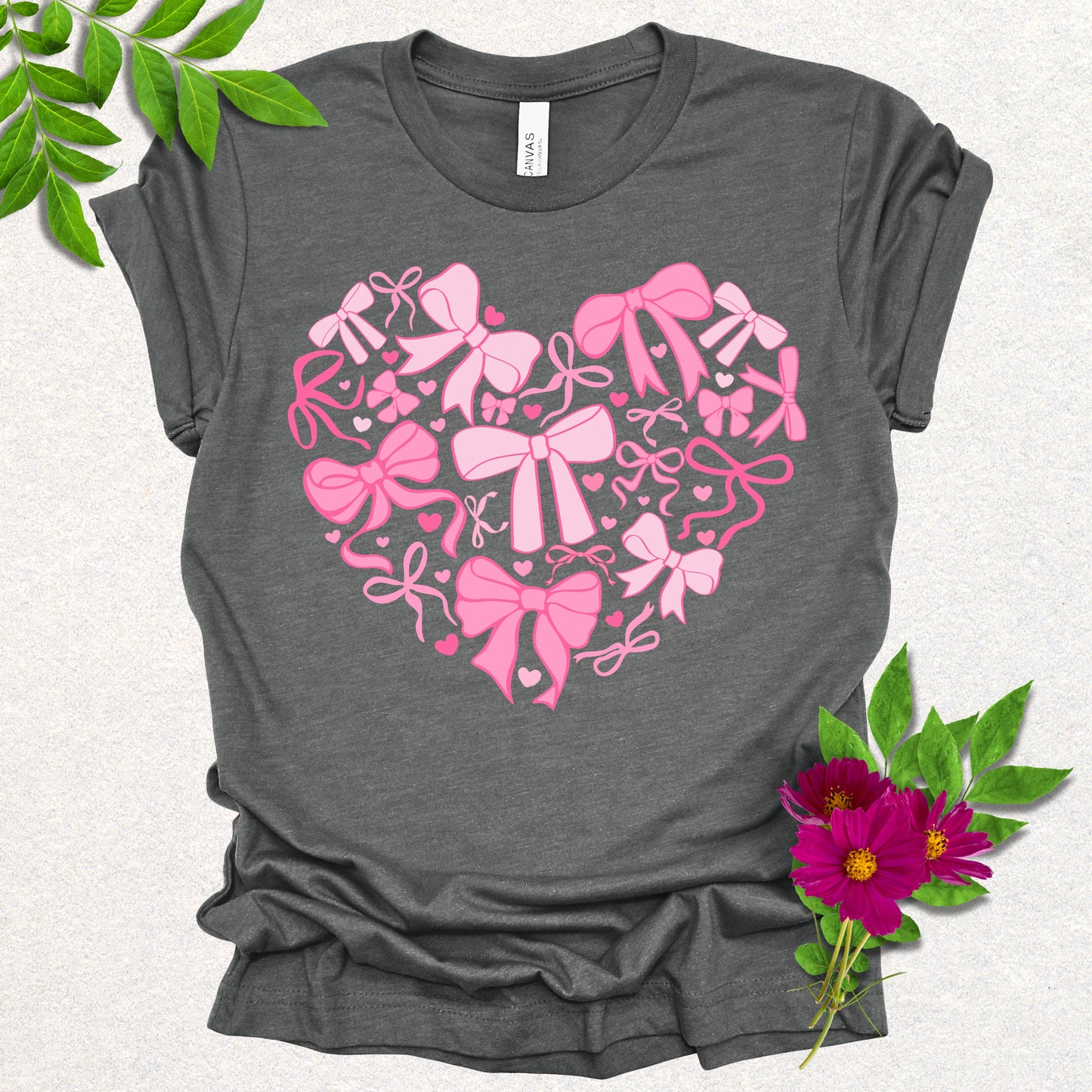 Pink Bows Heart Tee