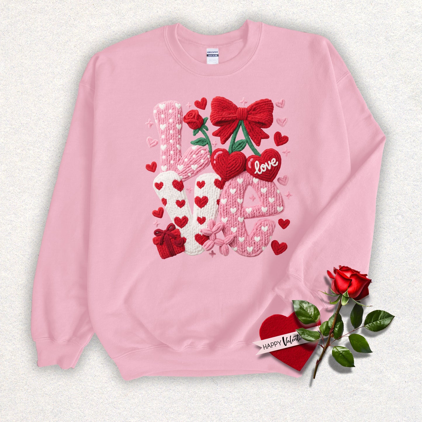 LOVE Faux Knit Sweatshirt