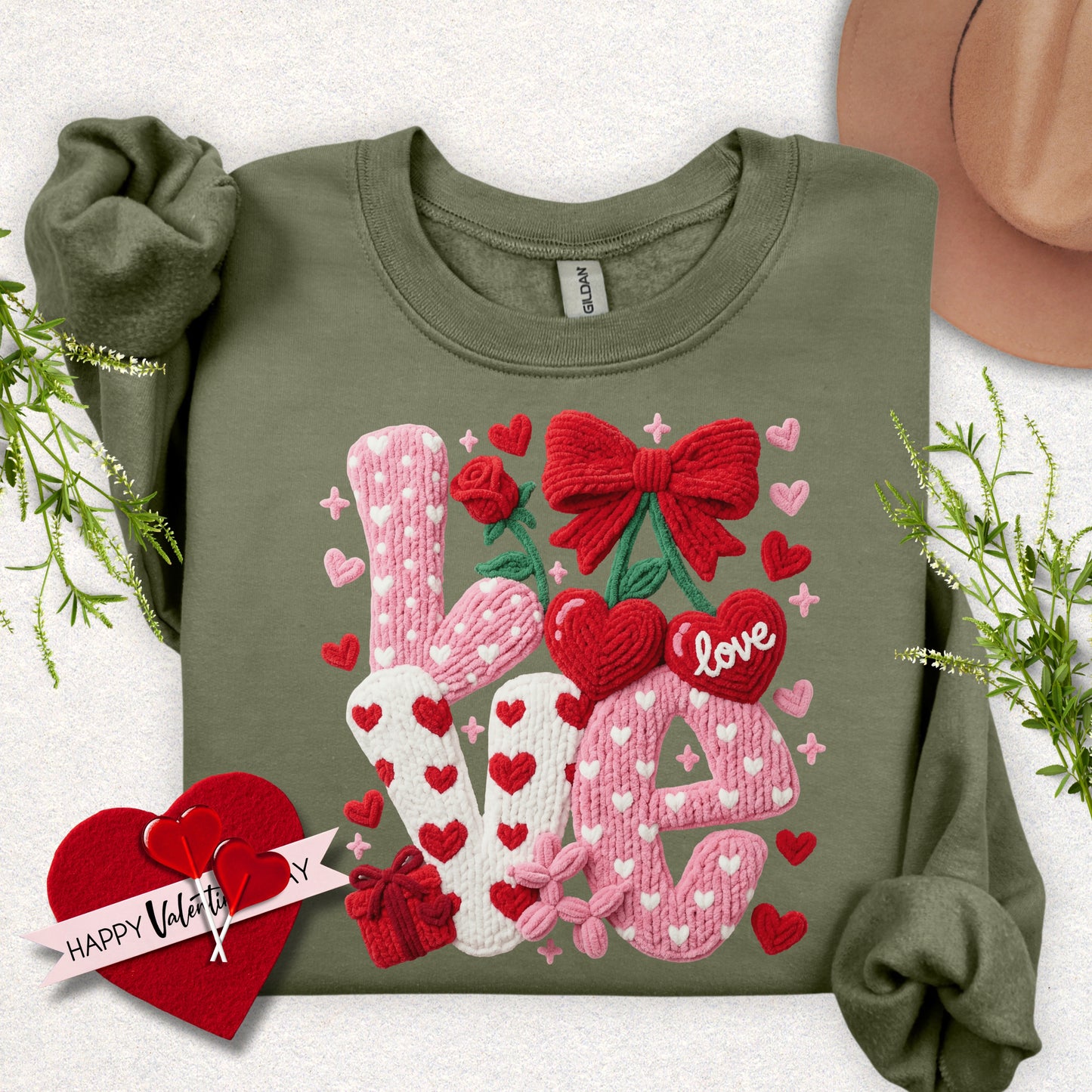 LOVE Faux Knit Sweatshirt