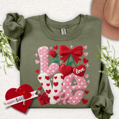 LOVE Faux Knit Sweatshirt