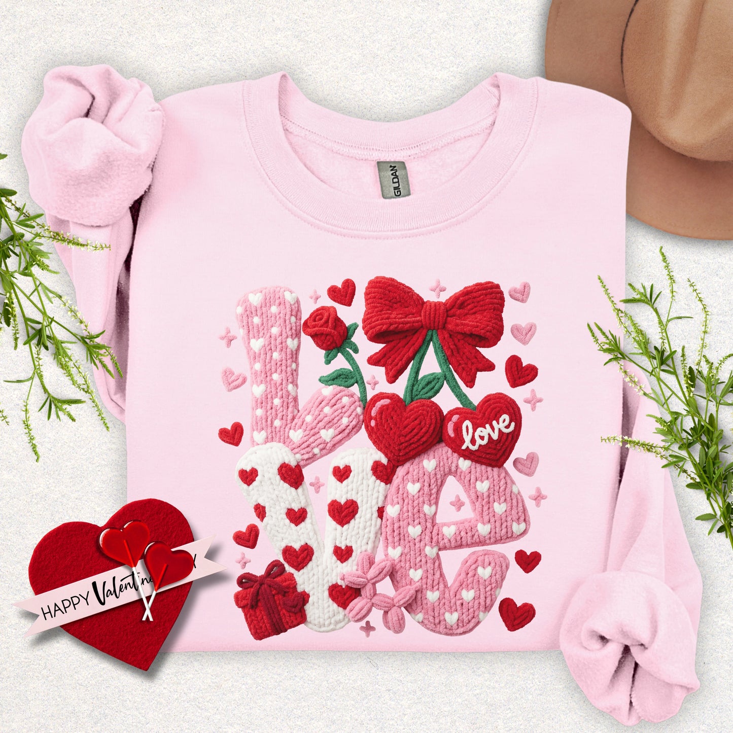 LOVE Faux Knit Sweatshirt