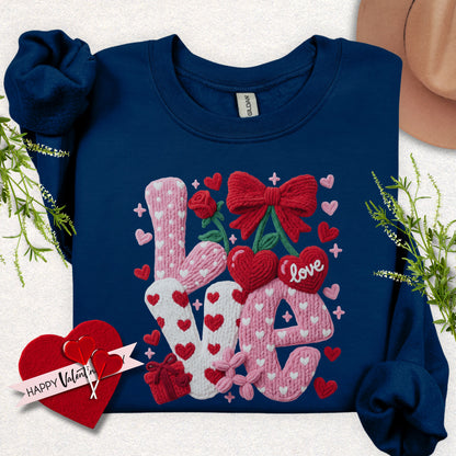 LOVE Faux Knit Sweatshirt