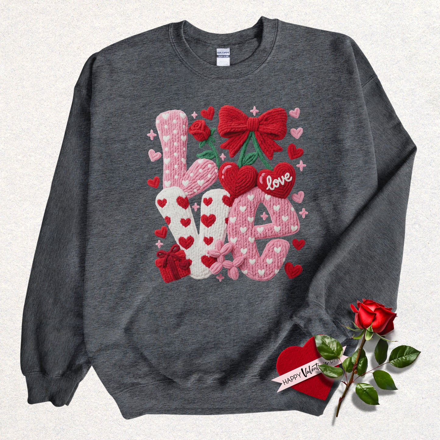 LOVE Faux Knit Sweatshirt