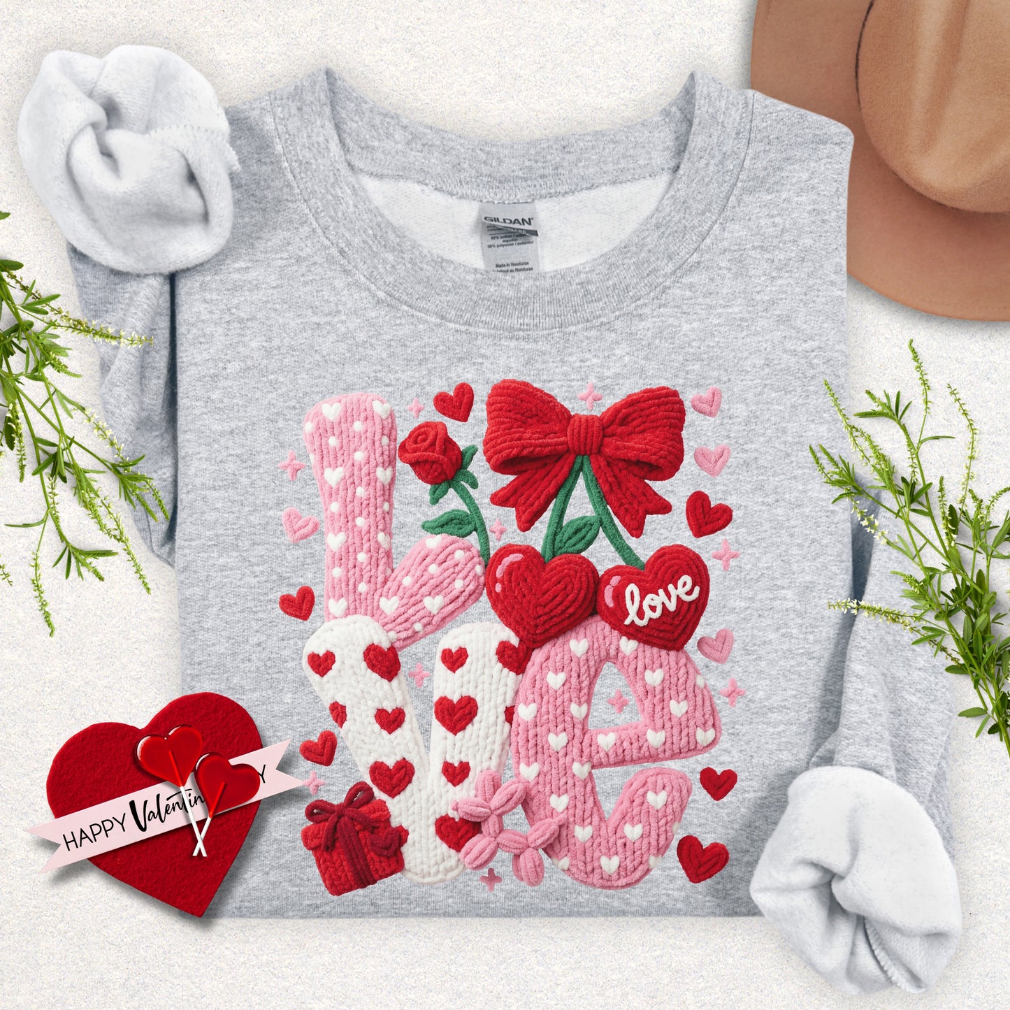 LOVE Faux Knit Sweatshirt