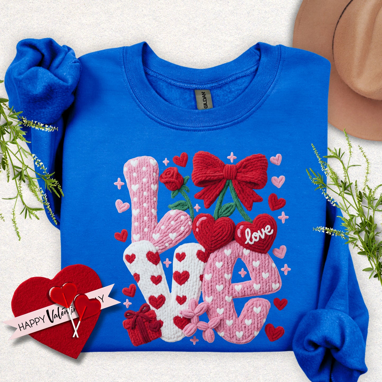 LOVE Faux Knit Sweatshirt