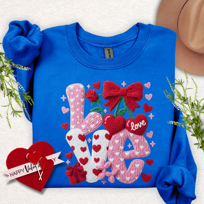 LOVE Faux Knit Sweatshirt