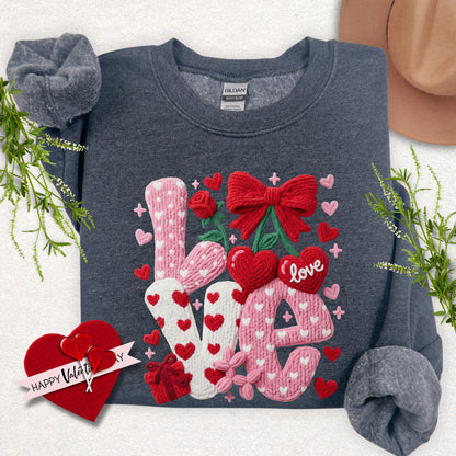 LOVE Faux Knit Sweatshirt