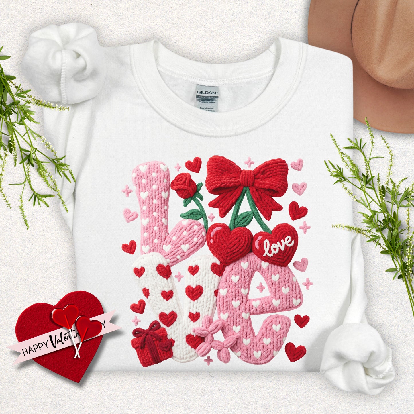 LOVE Faux Knit Sweatshirt