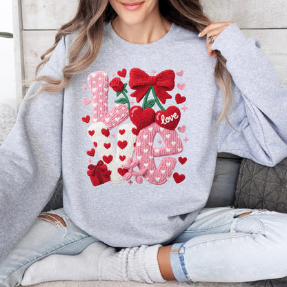 LOVE Faux Knit Sweatshirt