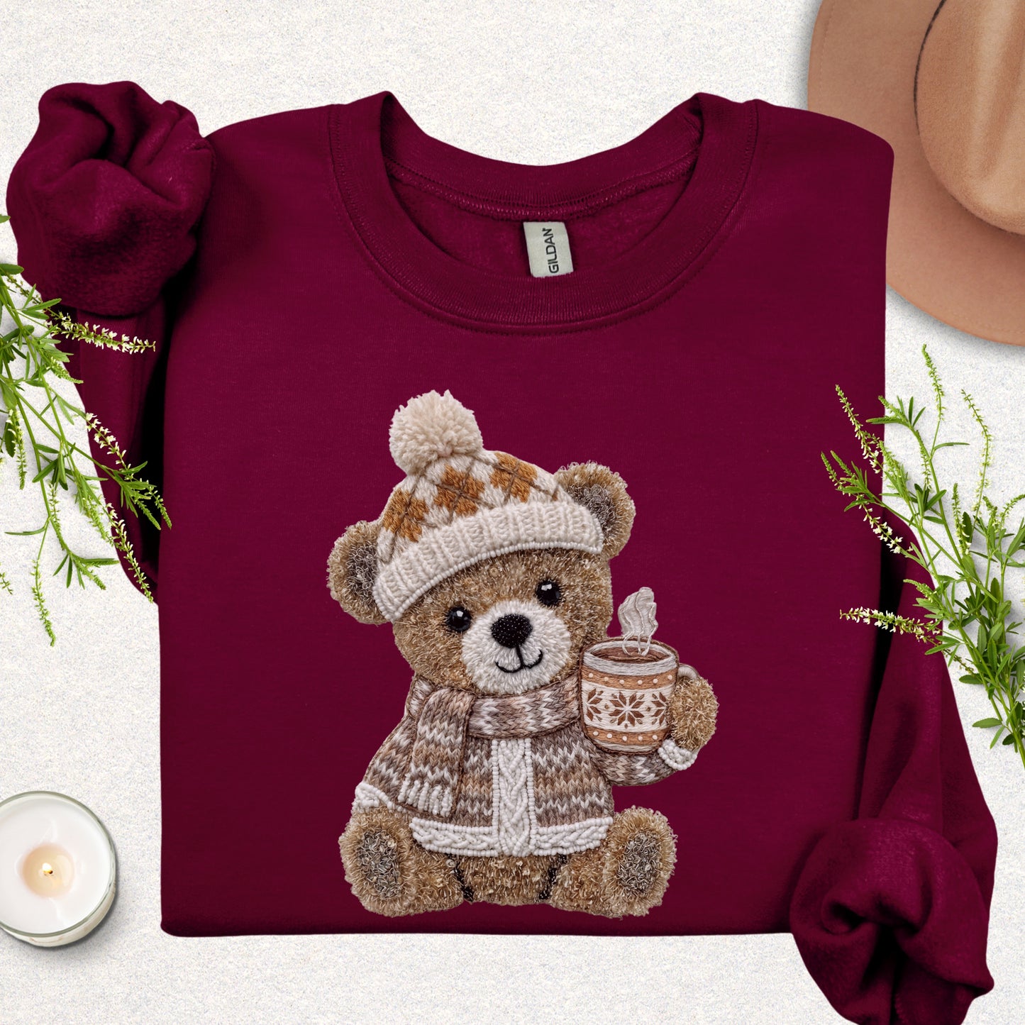 Faux Yarn Cozy Bear Sweatshirt