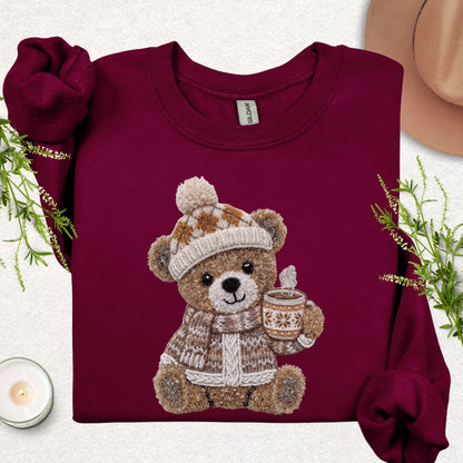 Faux Yarn Cozy Bear Sweatshirt