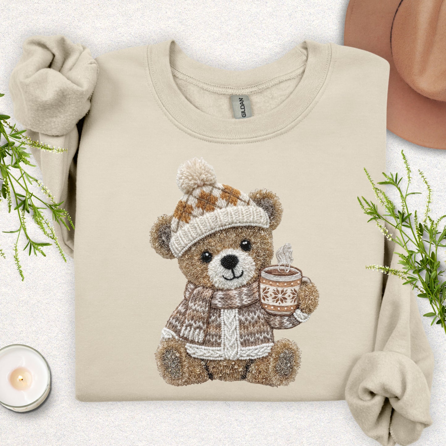 Faux Yarn Cozy Bear Sweatshirt