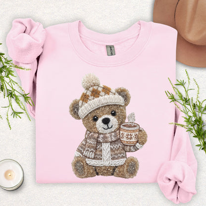 Faux Yarn Cozy Bear Sweatshirt