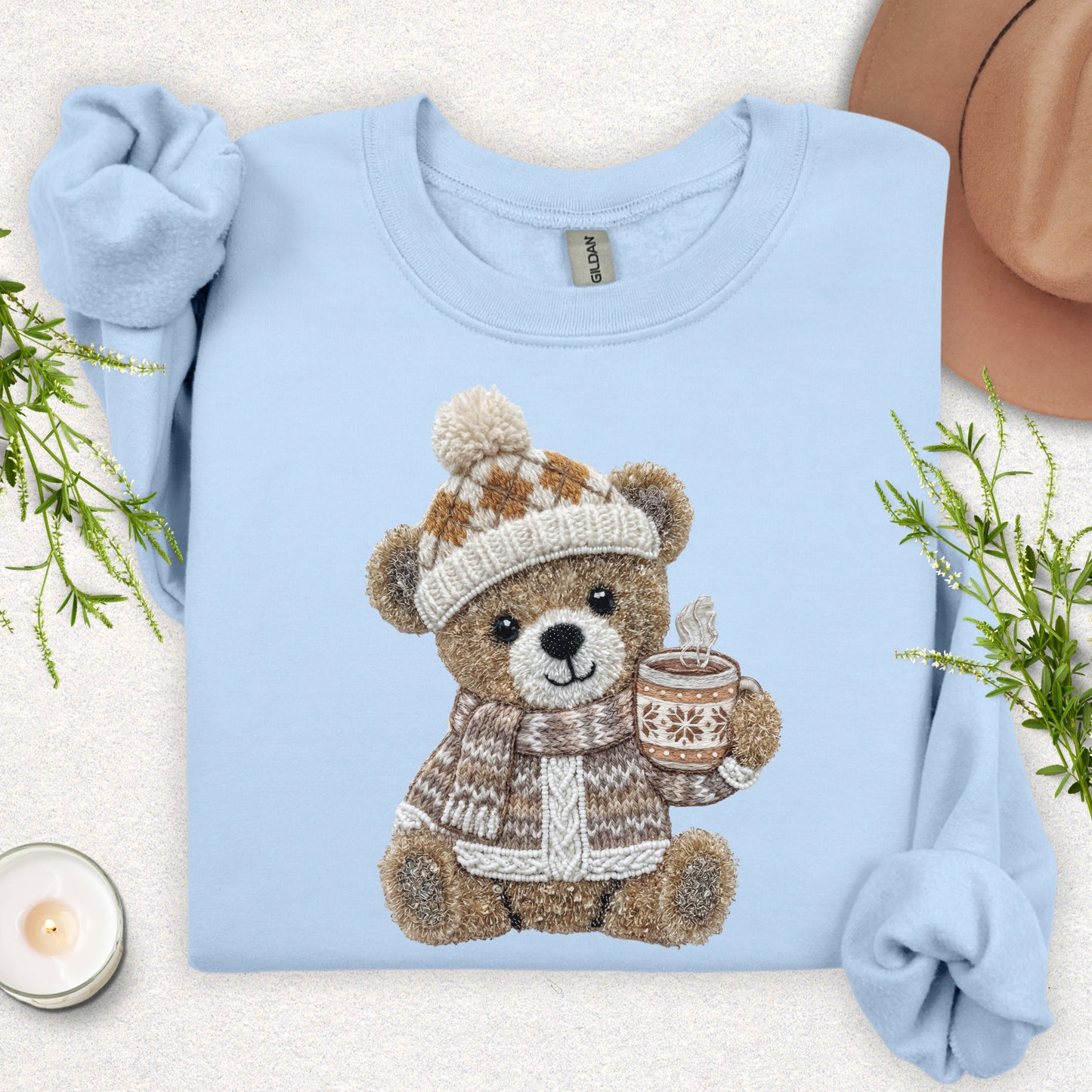 Faux Yarn Cozy Bear Sweatshirt