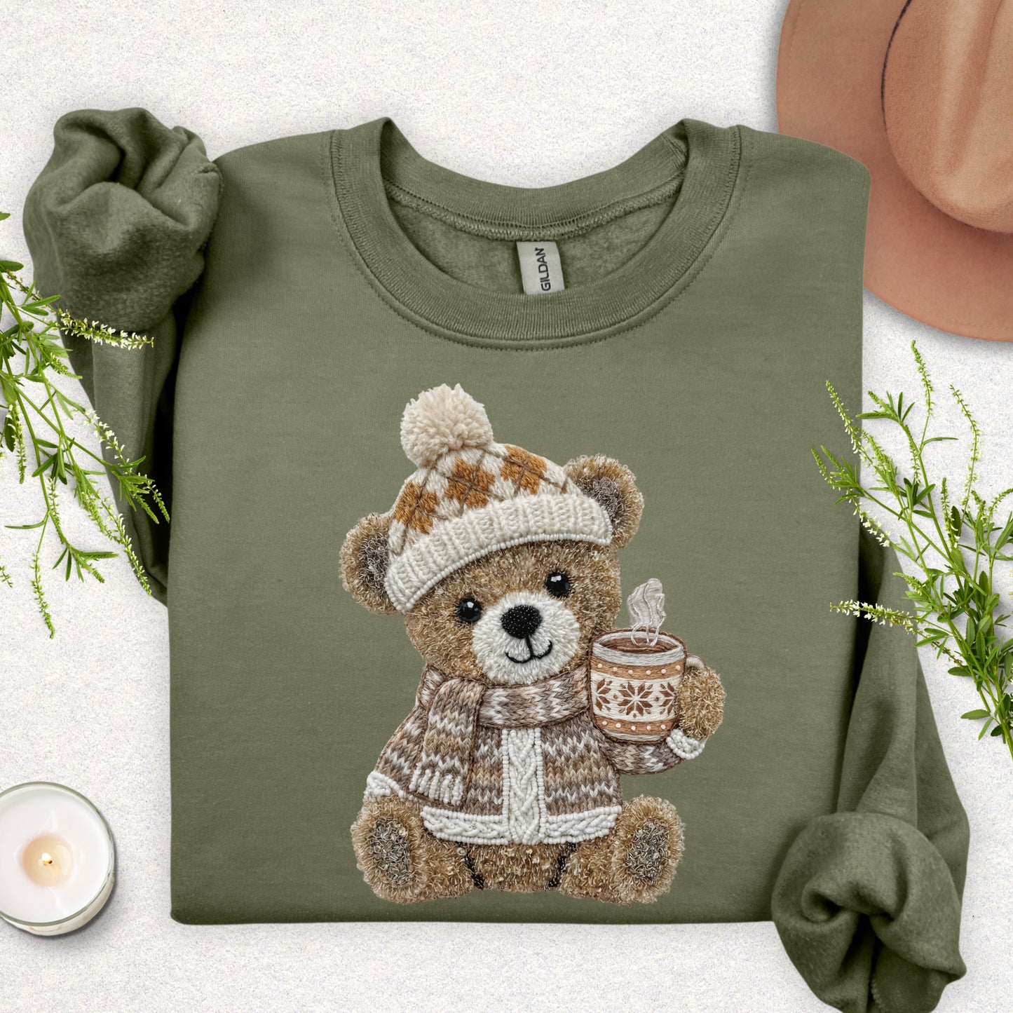 Faux Yarn Cozy Bear Sweatshirt